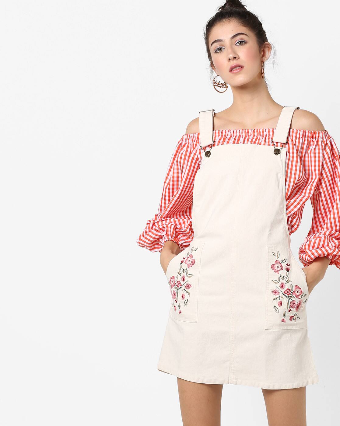 patterned dungarees womens