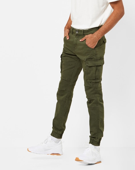 skinny olive cargo pants mens