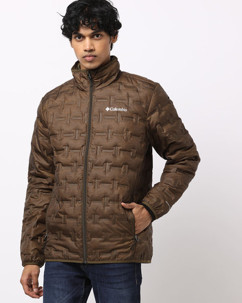 columbia brown puffer jacket