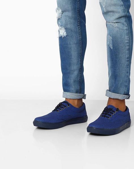 Blue Sneakers for Men by Knotty Derby 