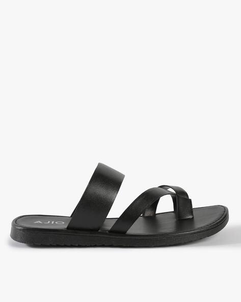 Strappy Toe-Ring Slippers