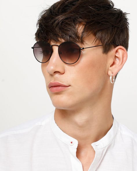 JB-603-C1 UV-Protected Full-Rim Round Sunglasses (Image - 3)