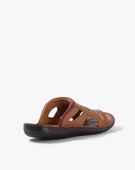 Buy Woods Men Brown Leather Sandals - Sandals for Men 1557644 | Myntra