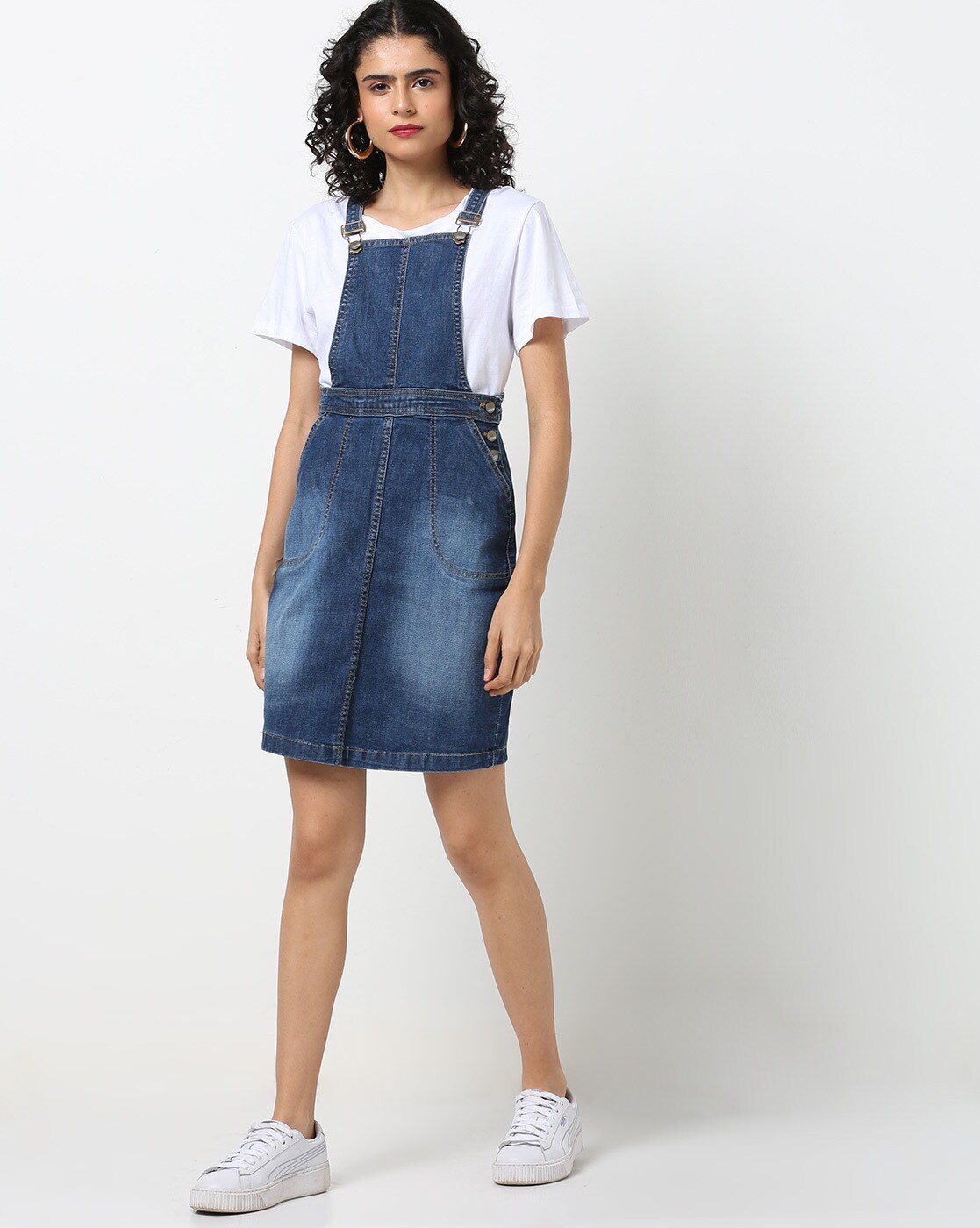 dungaree dress ajio