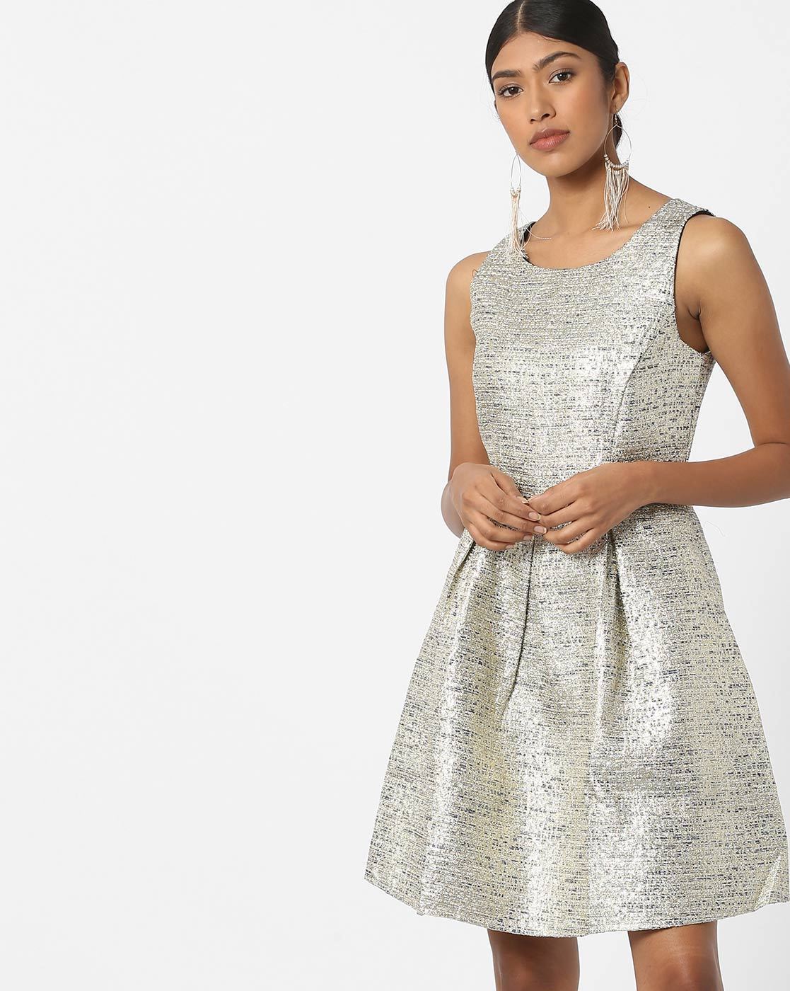 Buy Silver Dresses for by Moda Online | Ajio.com