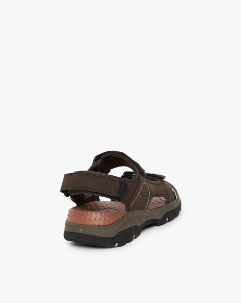 Textured Sandals with Velcro Fastening