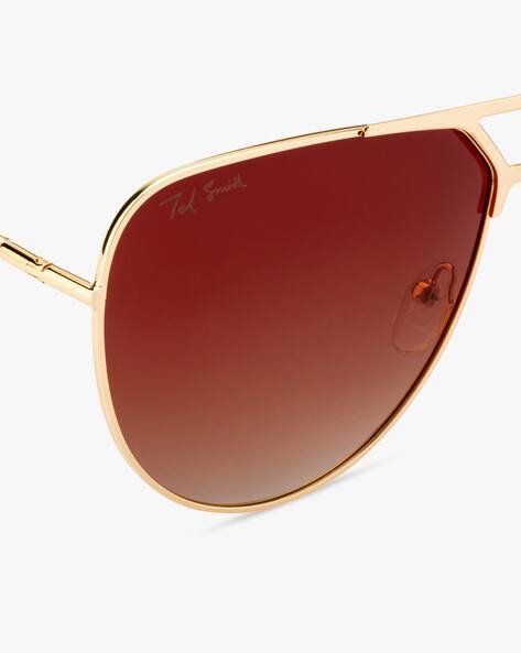 burgundy aviator sunglasses