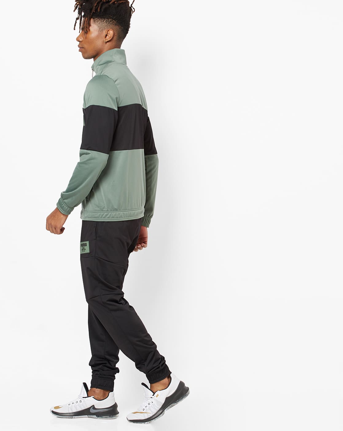 puma tracksuit olive