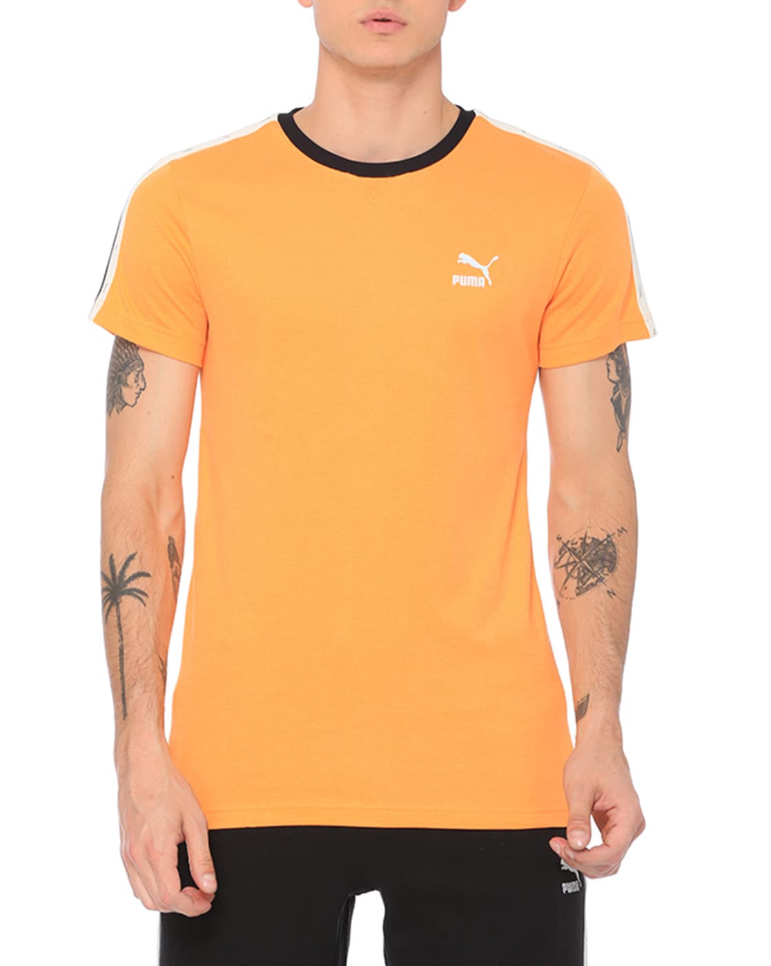 orange puma shirt