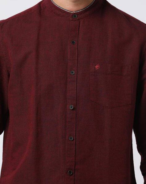 Buy Maroon Shirts for Men by NETPLAY 