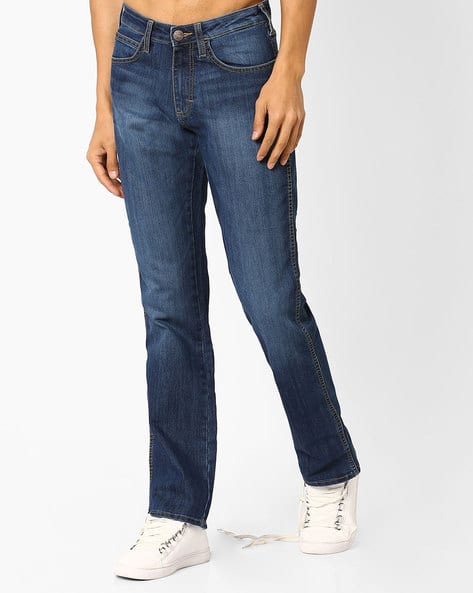 Wrangler Classic 5-Pocket Washed-out Effects Jeans Blue