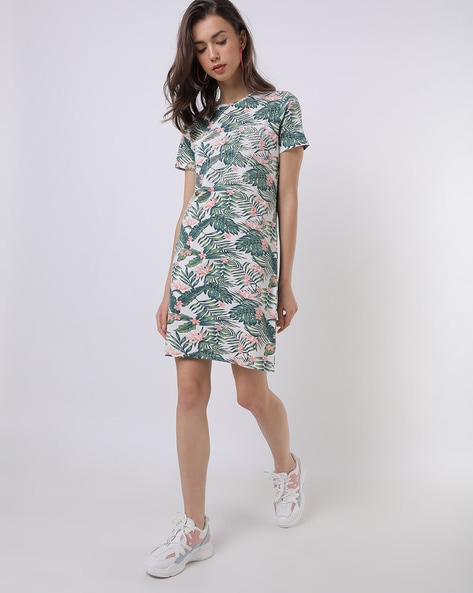 Tropical print outlet shift dress