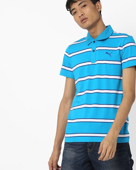 puma striped polo shirt