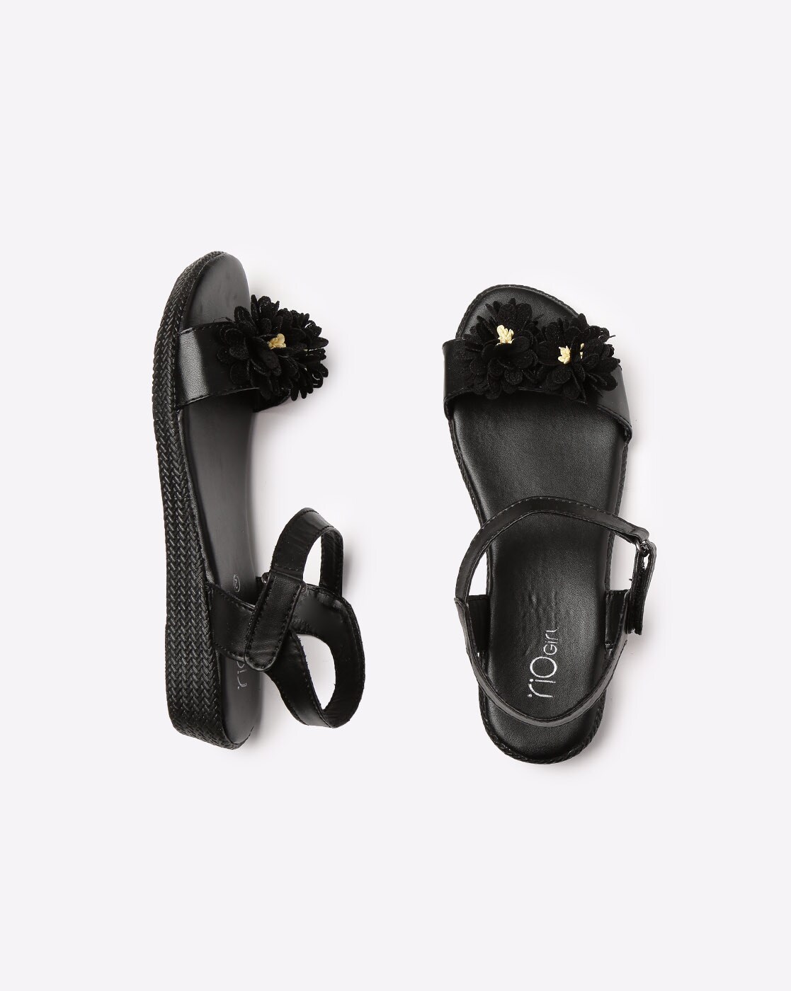 Black Sandals for Girls by RIO GIRLS 