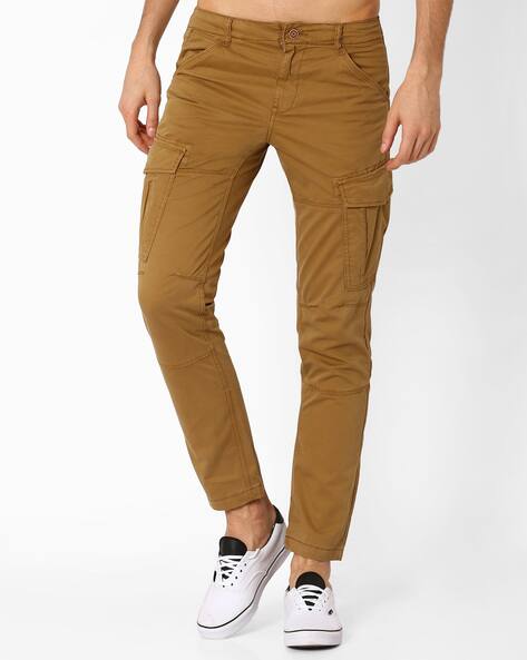 slim fit utility trousers
