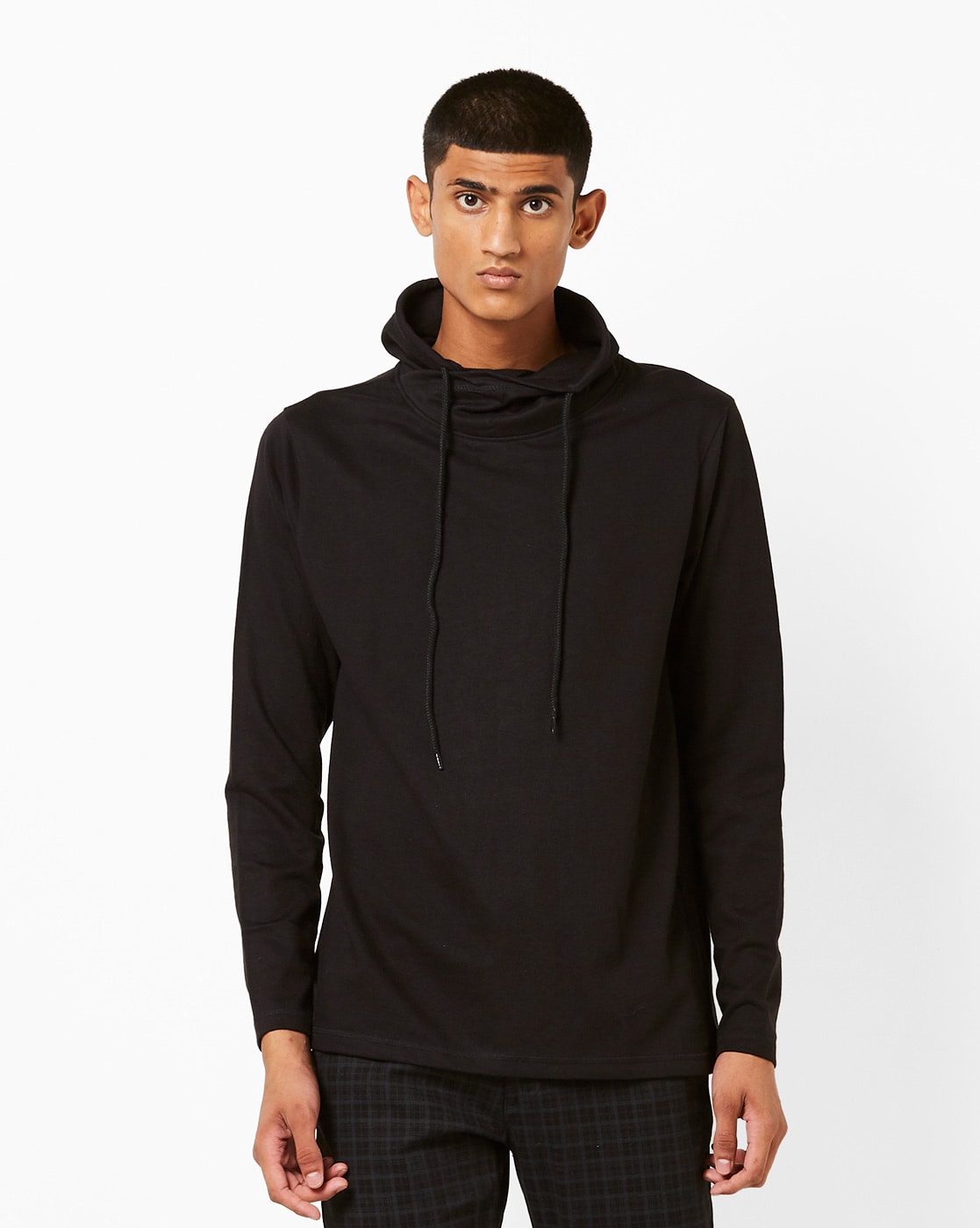 Men funnel store neck hoodie