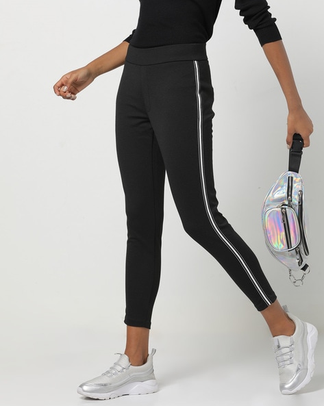 Ankle-Length Treggings with Side Stripe