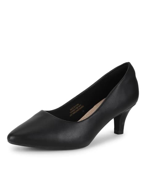 Textured Heeled Pumps (Image - 3)