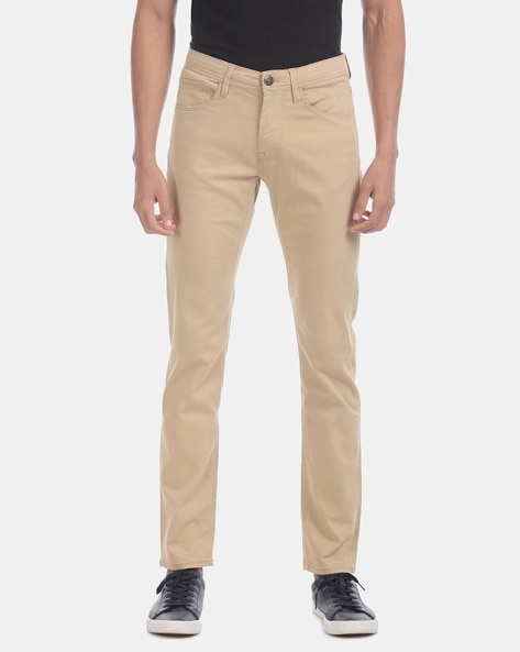 slim fit beige jeans