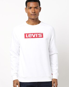 levi's sweatshirt mens white