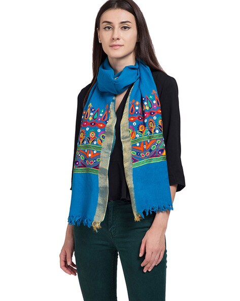 Embellished Stole with Fringes Price in India