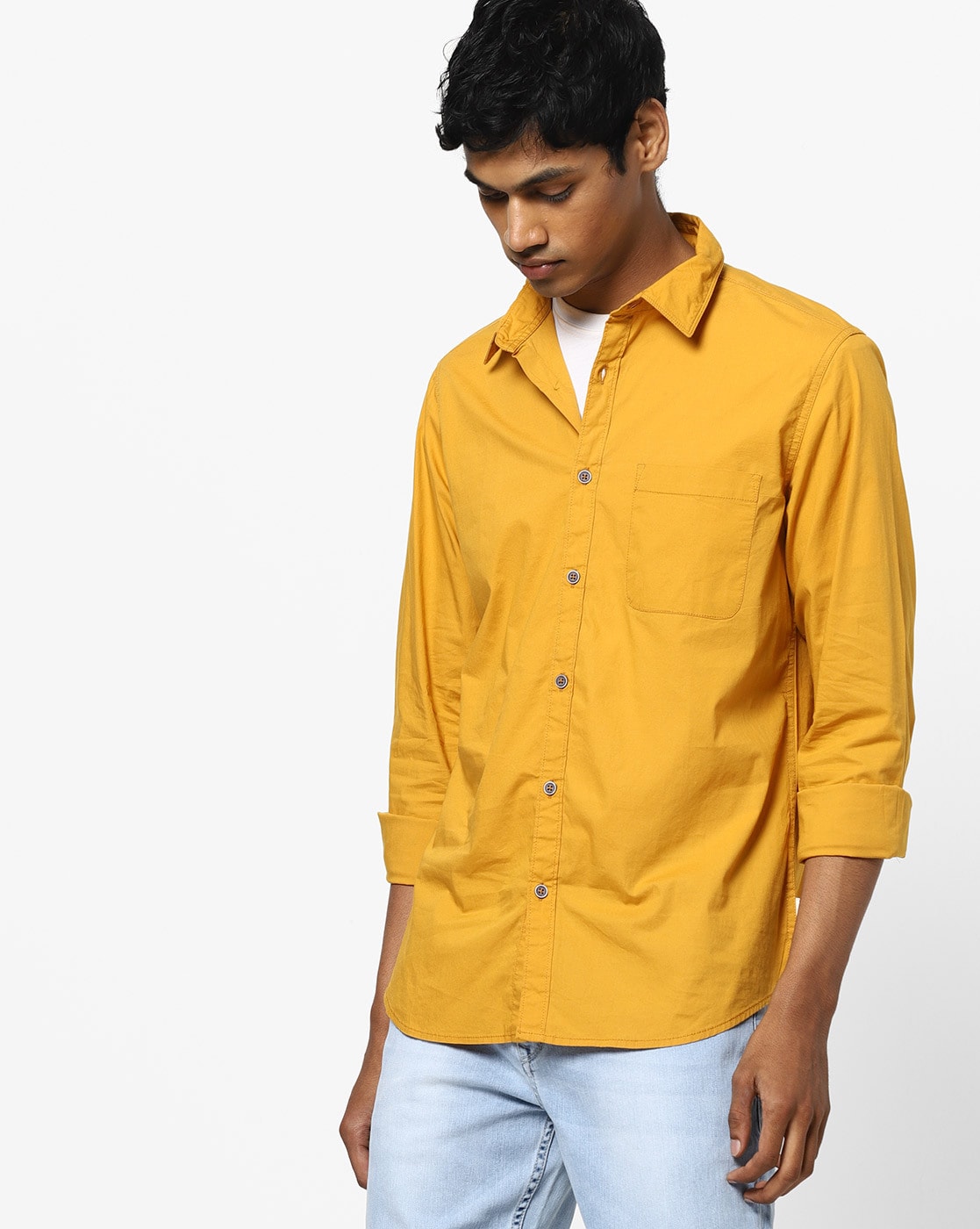 Mustard Yellow Colour Shirt | vlr.eng.br