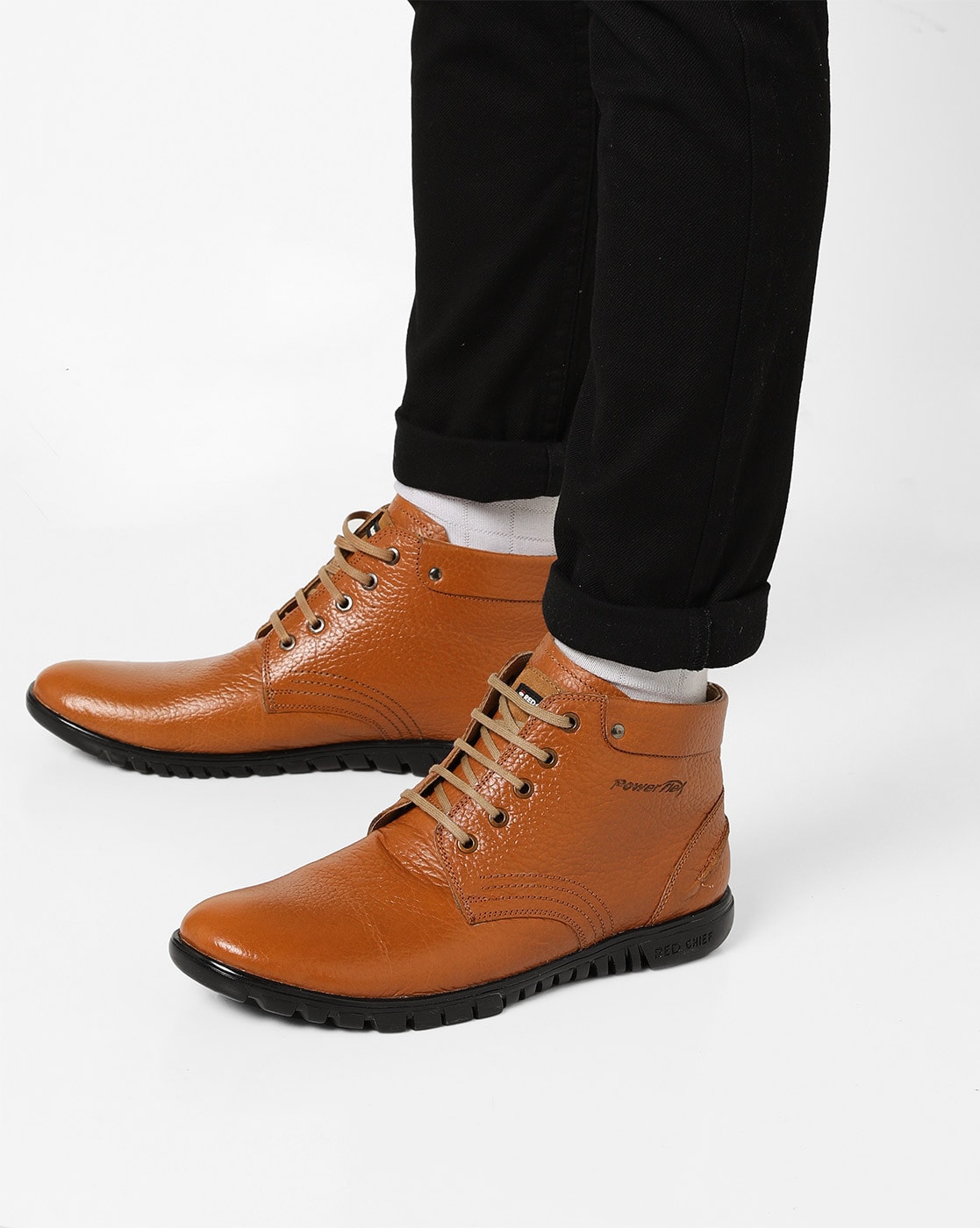 red chief casual leather shoes