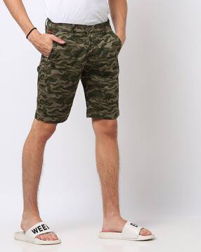 the indian garage co Camo Print Mid-Rise City Shorts-picture-10