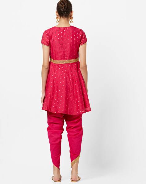 Buy Fuchsia Pink Kurta-Bottom Set for 