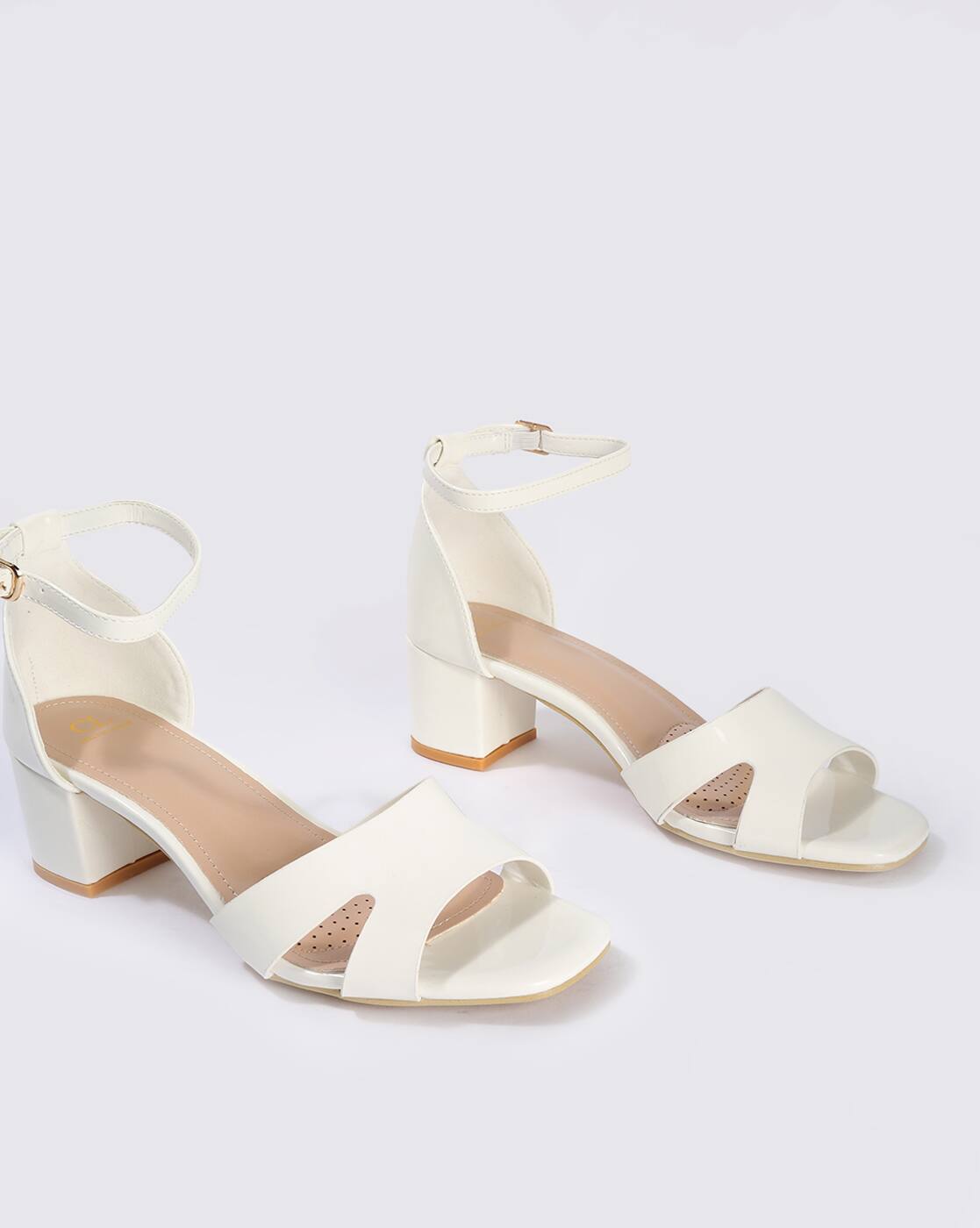 Buy > white chunky heeled sandals > in stock