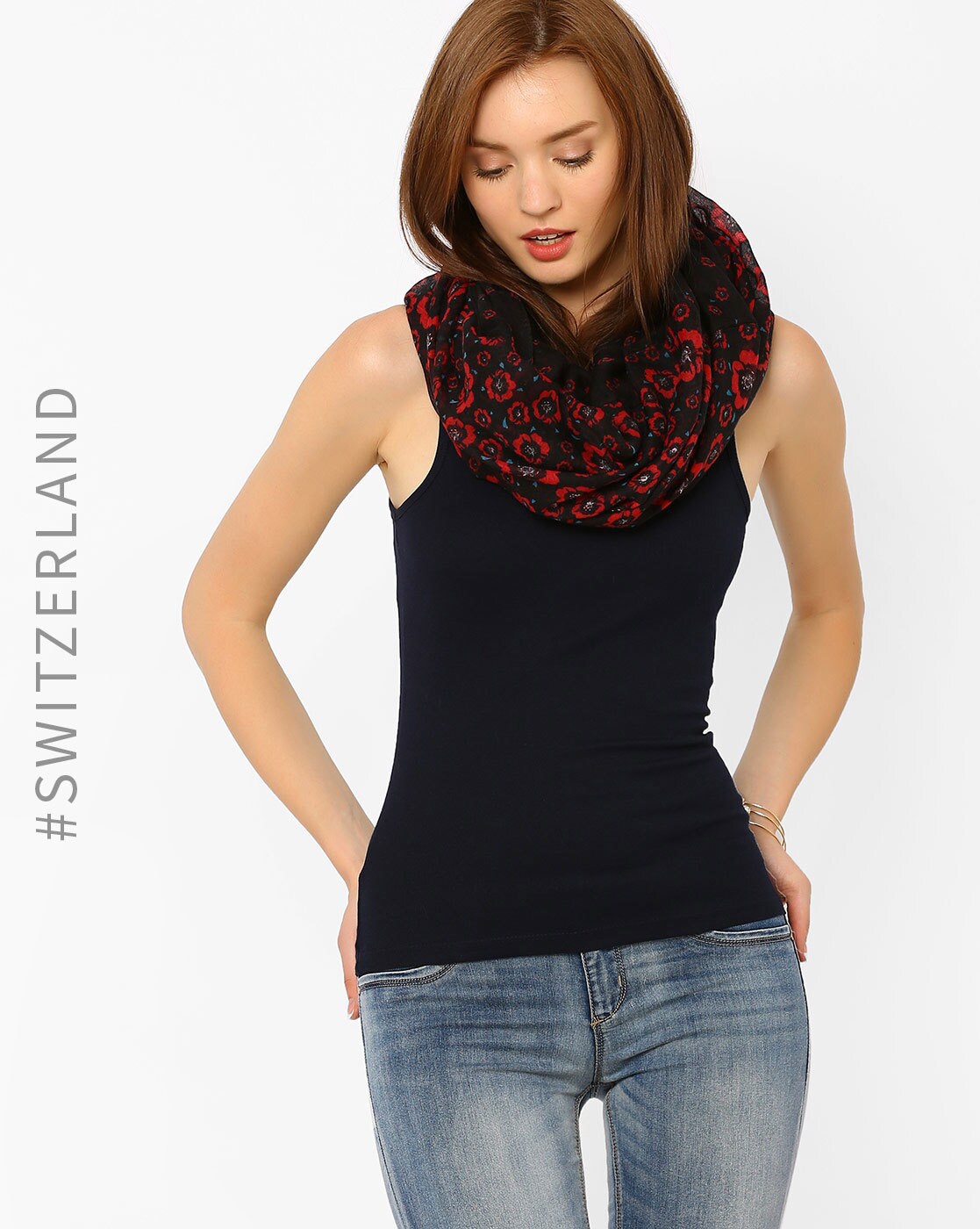 floral print infinity scarf