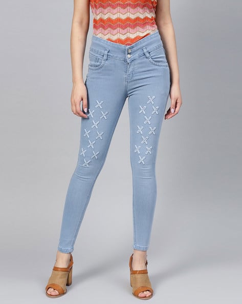 sky blue jeggings