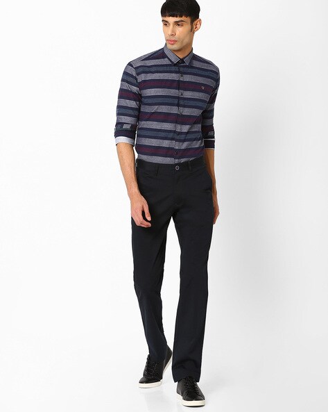 Buy Black Trousers & Pants for Men by Wills Lifestyle Online | Ajio.com