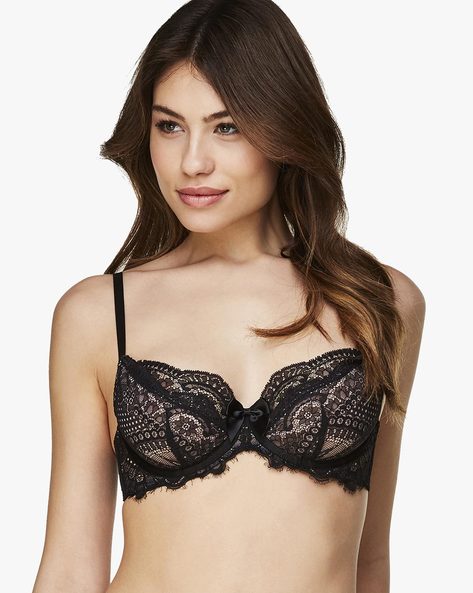 Hunkemoller Transparent Back Bra - Black