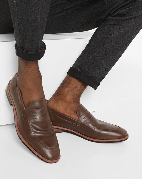 dark brown penny loafers men