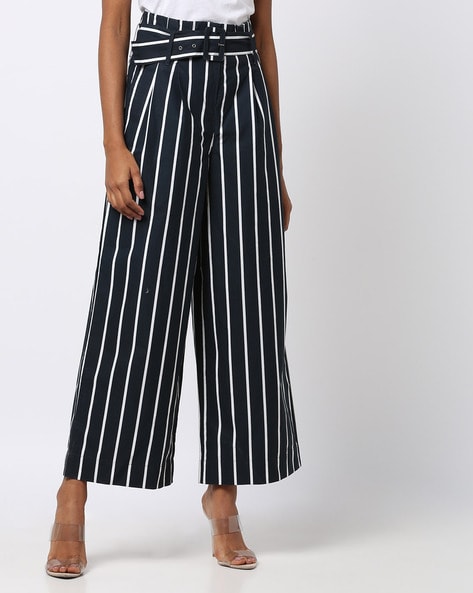 LAPOINTE Belted Silk Palazzo Trousers  Farfetch