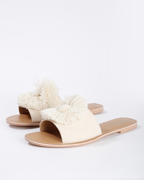 Stud Detail Flat Sandals | boohoo