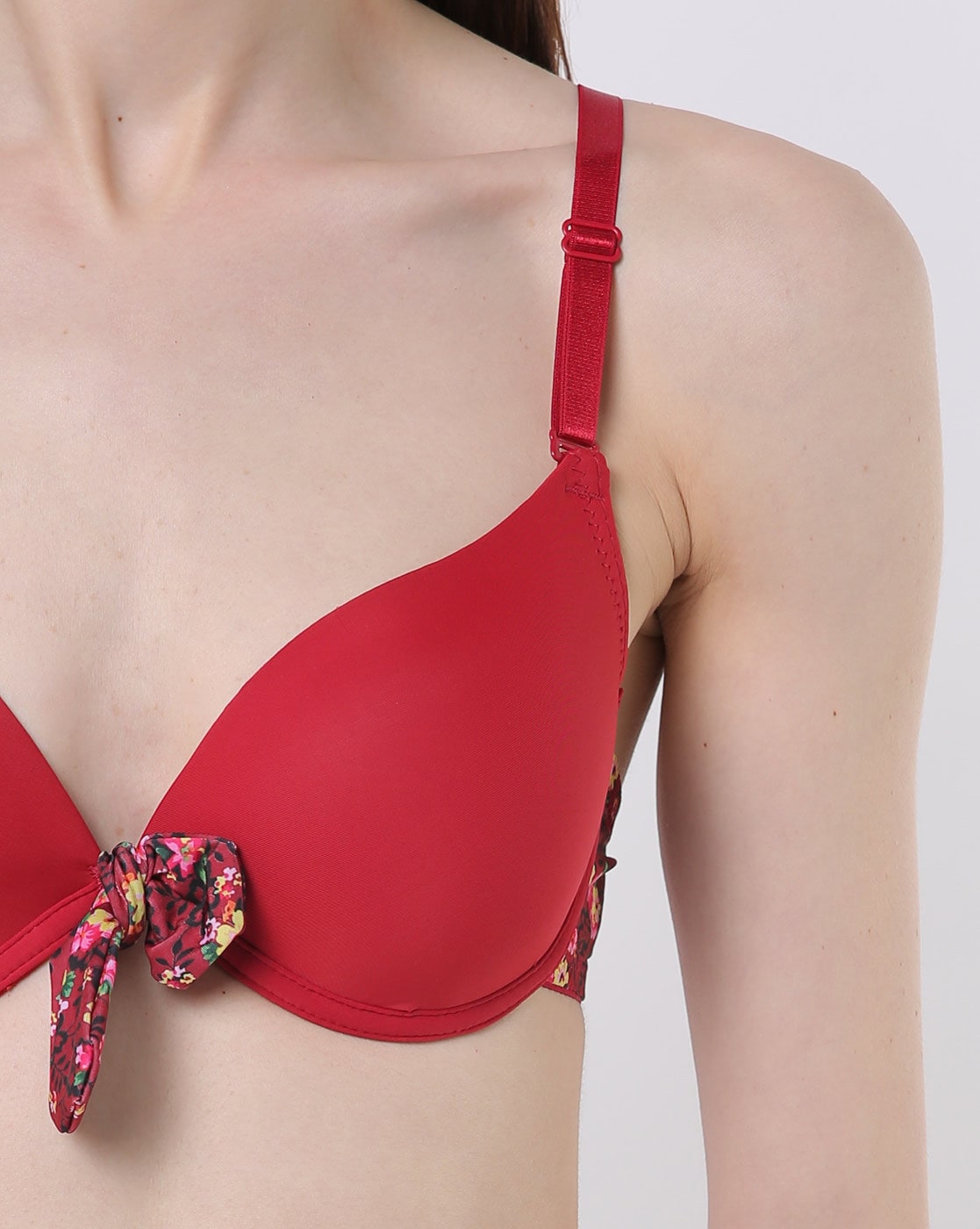 Push-Up Bra with Front Tie-Up