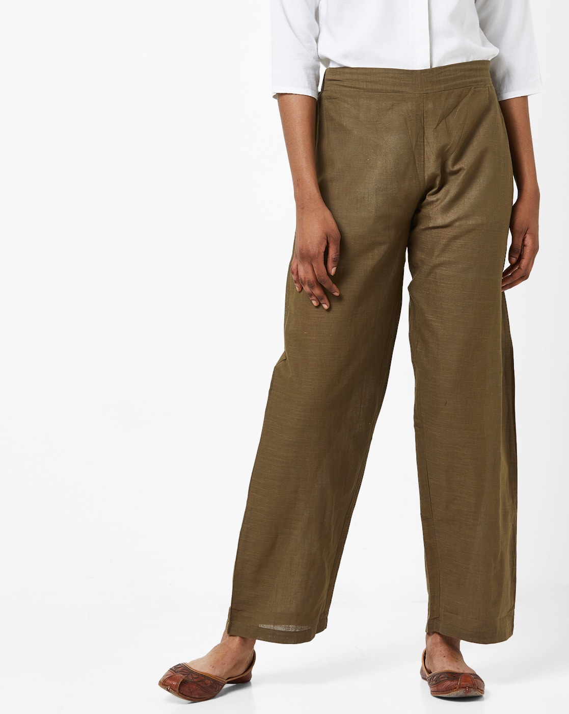 Buy Mustard Pants for Women by Indie Picks Online  Ajiocom