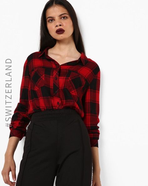 Buy Red & Black Shirts for Women by TALLY WEiJL Online