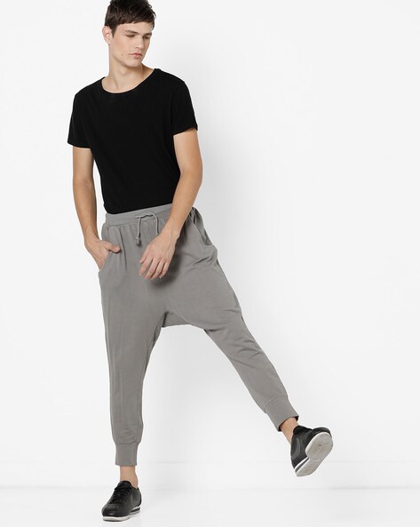 Low crotch track discount pants