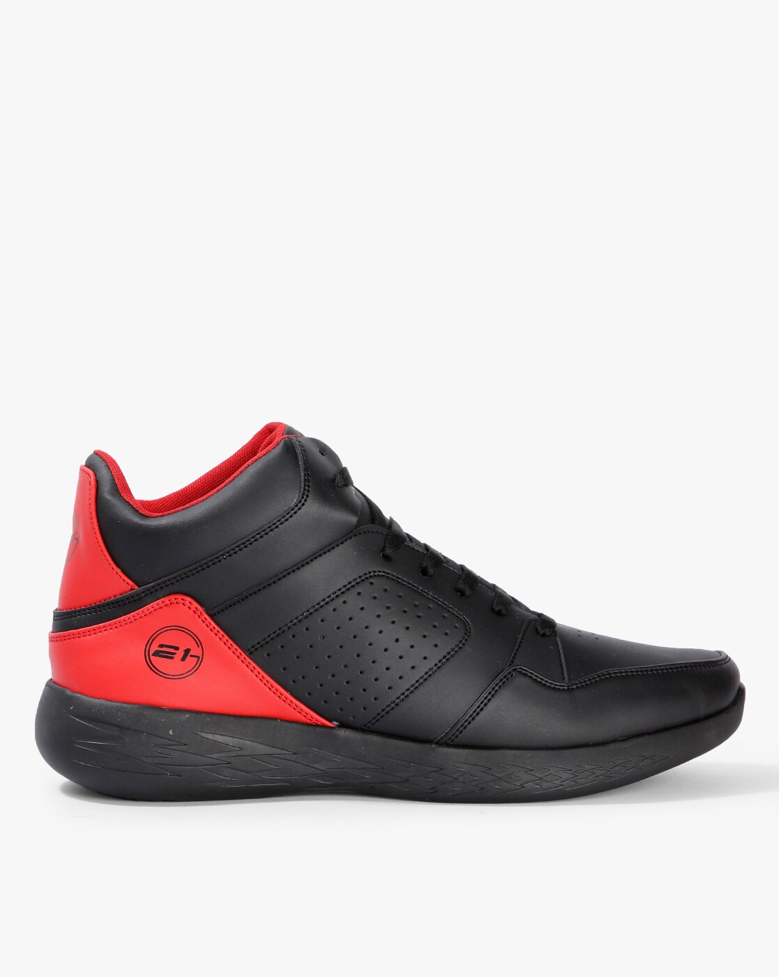 black and red casual shoes