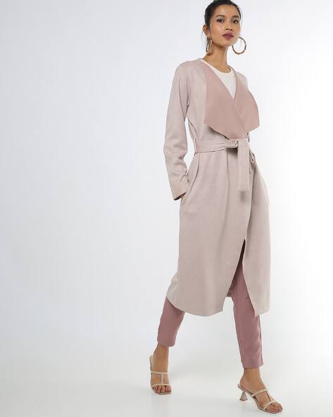 Pastel Pink Pink Duster Jacket Pink Trench Coat Baby Pink Coat