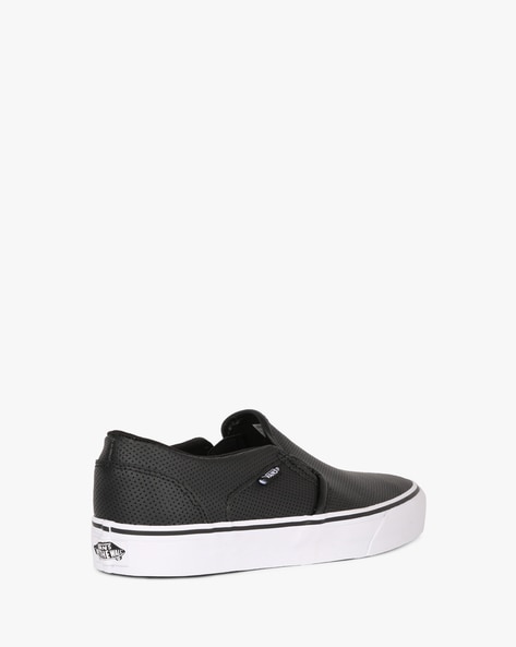 vans asher perforated black