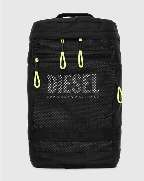 Buy DIESEL Cage Malu Backpack with Branding Black Color Men