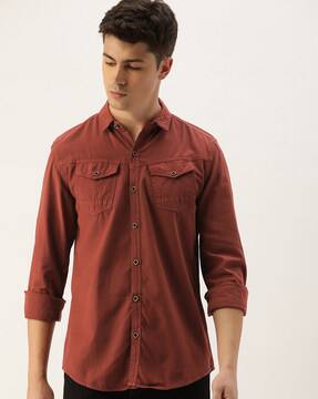 Maroon Shirts for Men by iVOC Online 