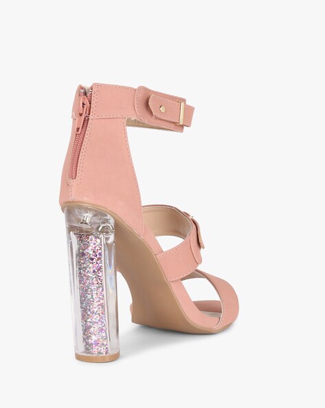 Chunky Heels with Ankle Strap