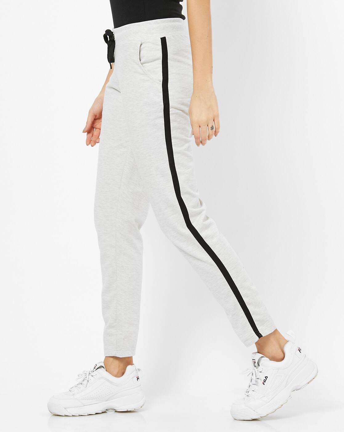 Buy Grey Melange Track Pants for Women 