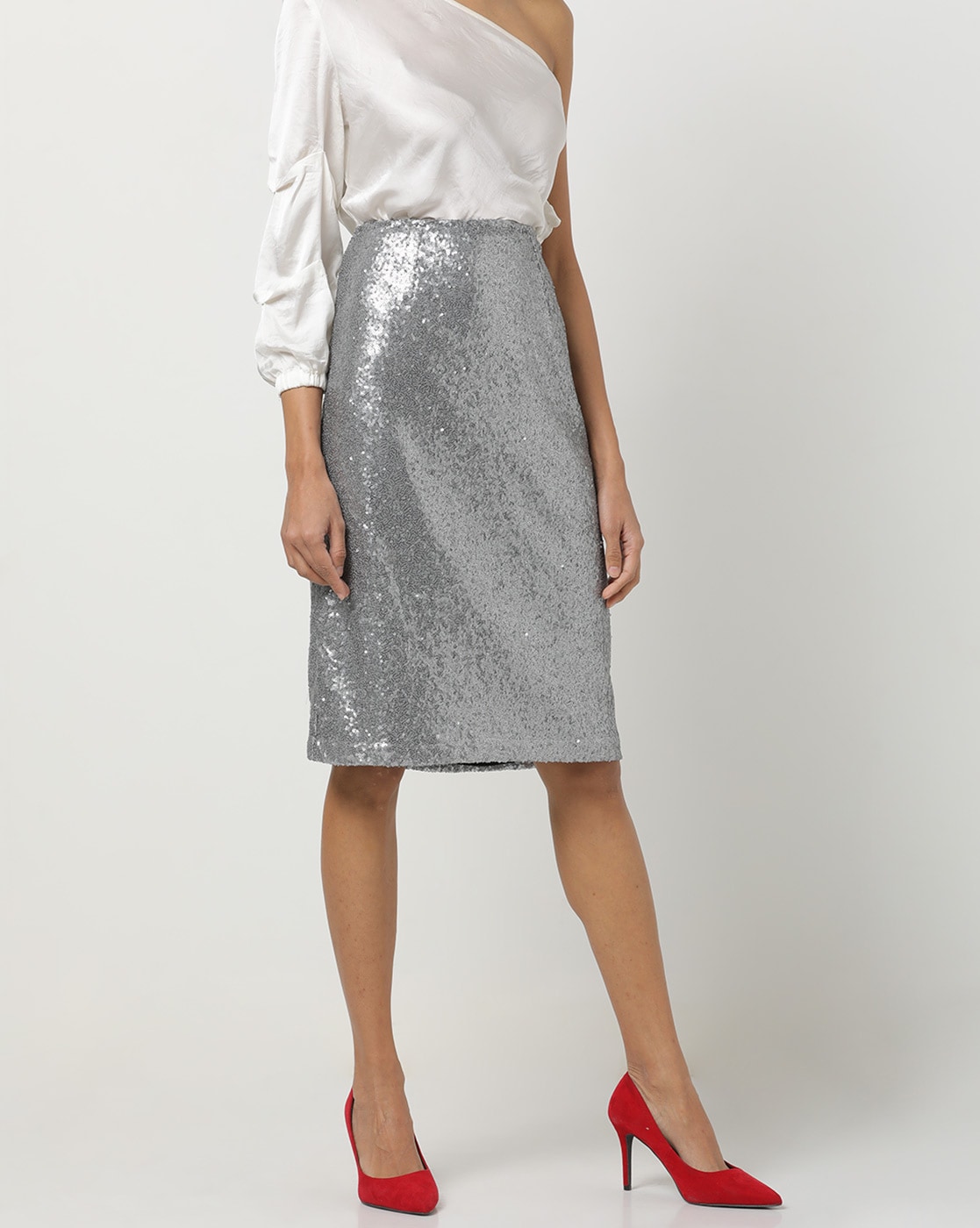 Silver Skirts for Women by The Vanca ...