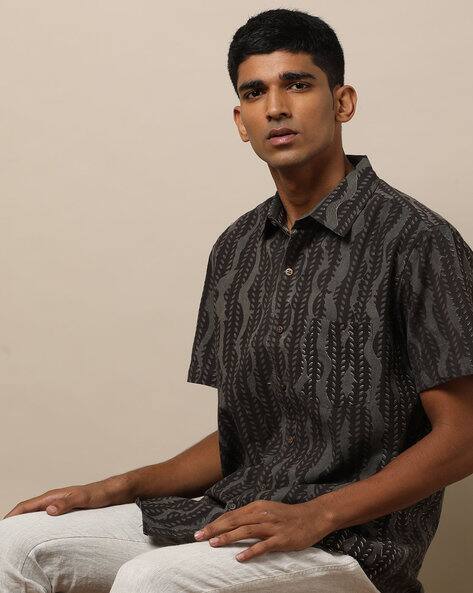Buy Grey Shirts Kurtas For Men By Indie Picks Online Ajio Com